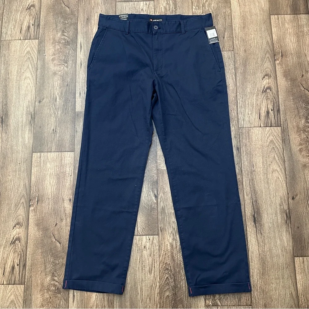 Airwalk Stay Fast Chino Cotton Pants Mens Size 38x32 Blue Marine
